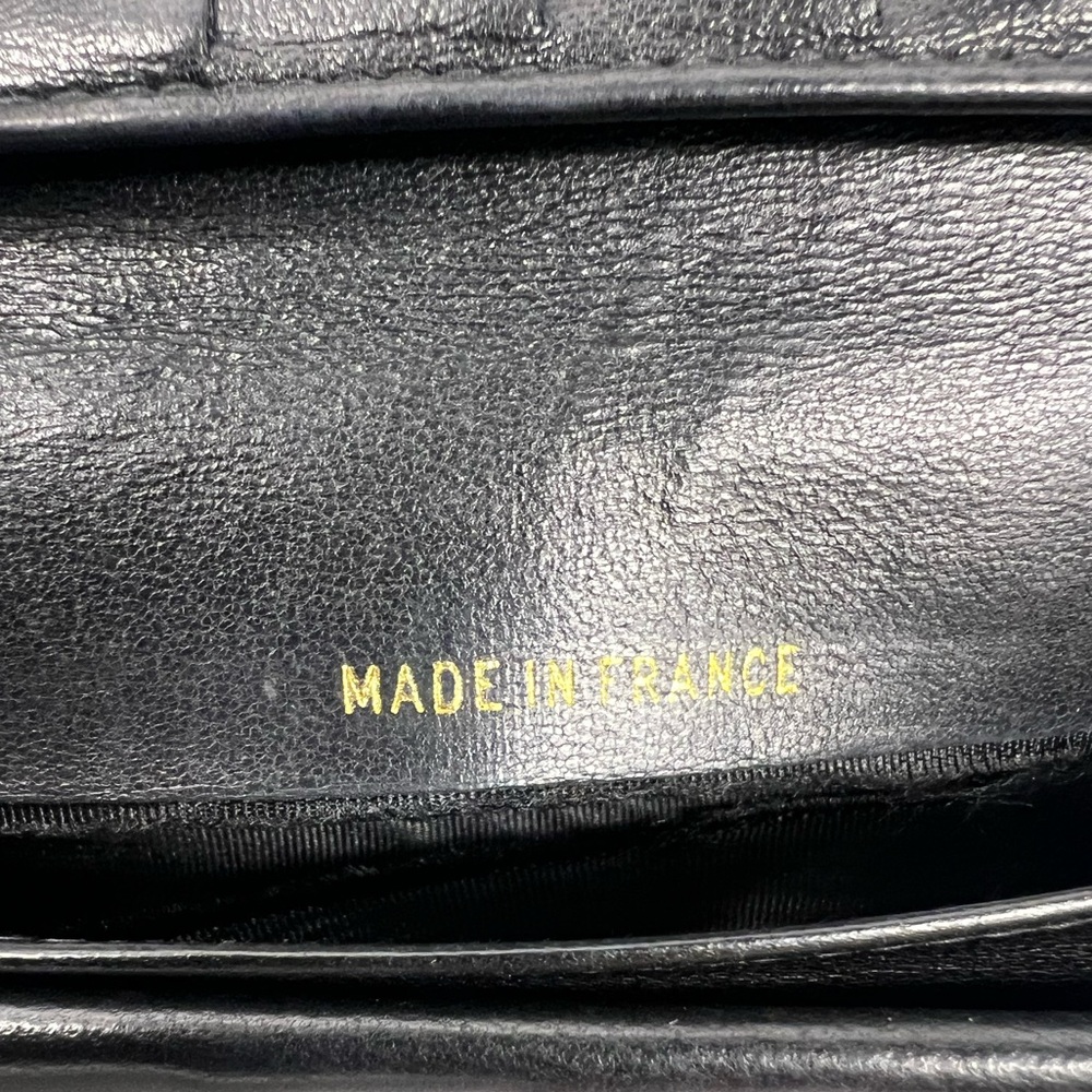 1101: Vintage Chanel Black Caviar Long Wallet Snap Closure: serial removed - Picture 8 of 13